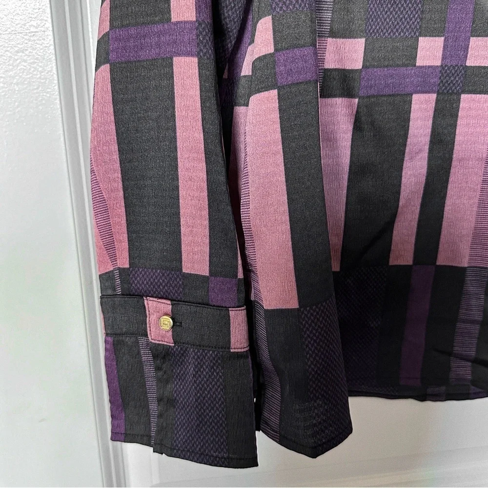 Liz Claiborne Womens Round Neck Long Sleeve Blouse - Picture 3 of 6